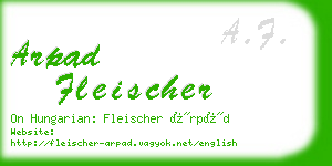 arpad fleischer business card